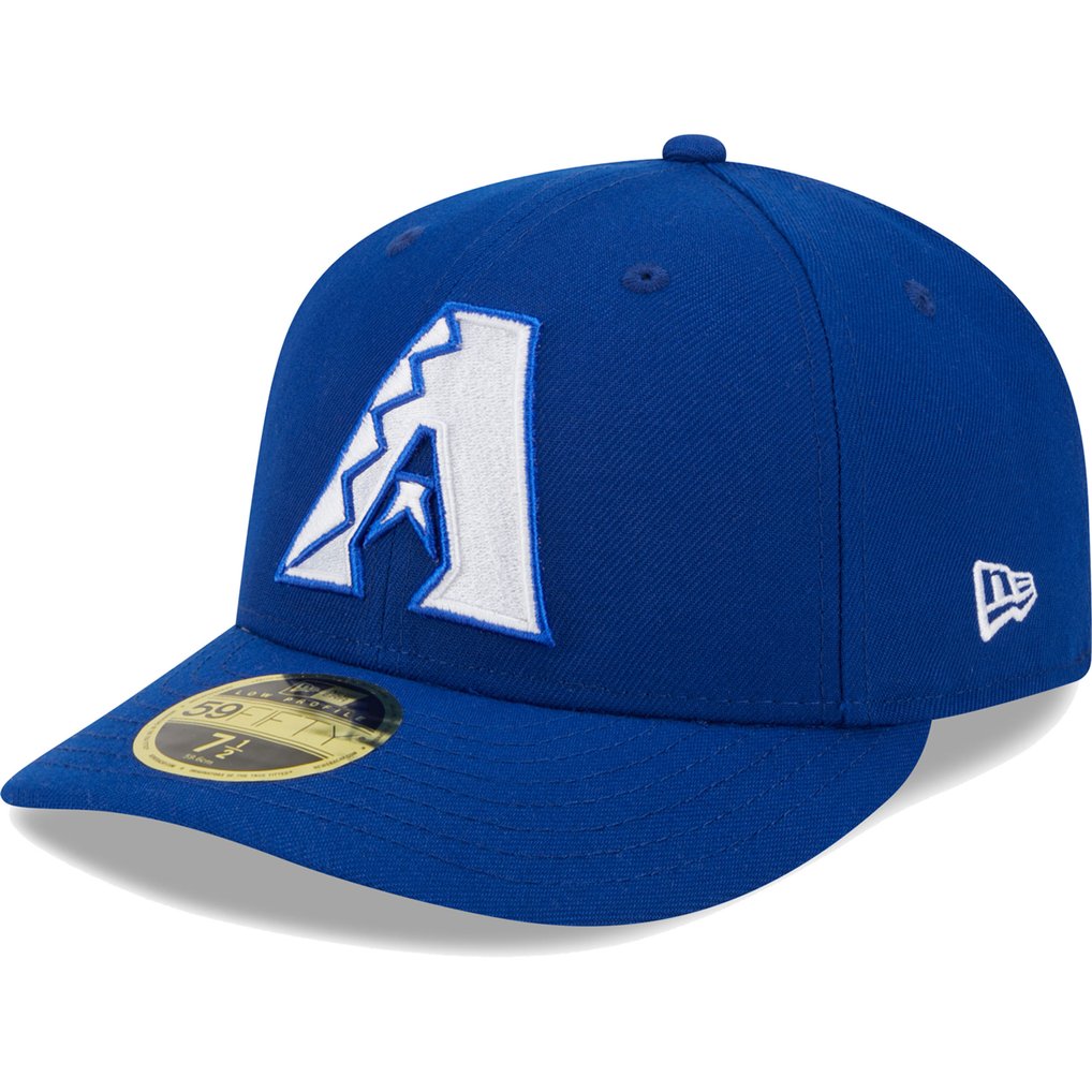  Arizona Diamondbacks New Era White Logo Low Profile 59FIFTY Fitted Hat - Royal